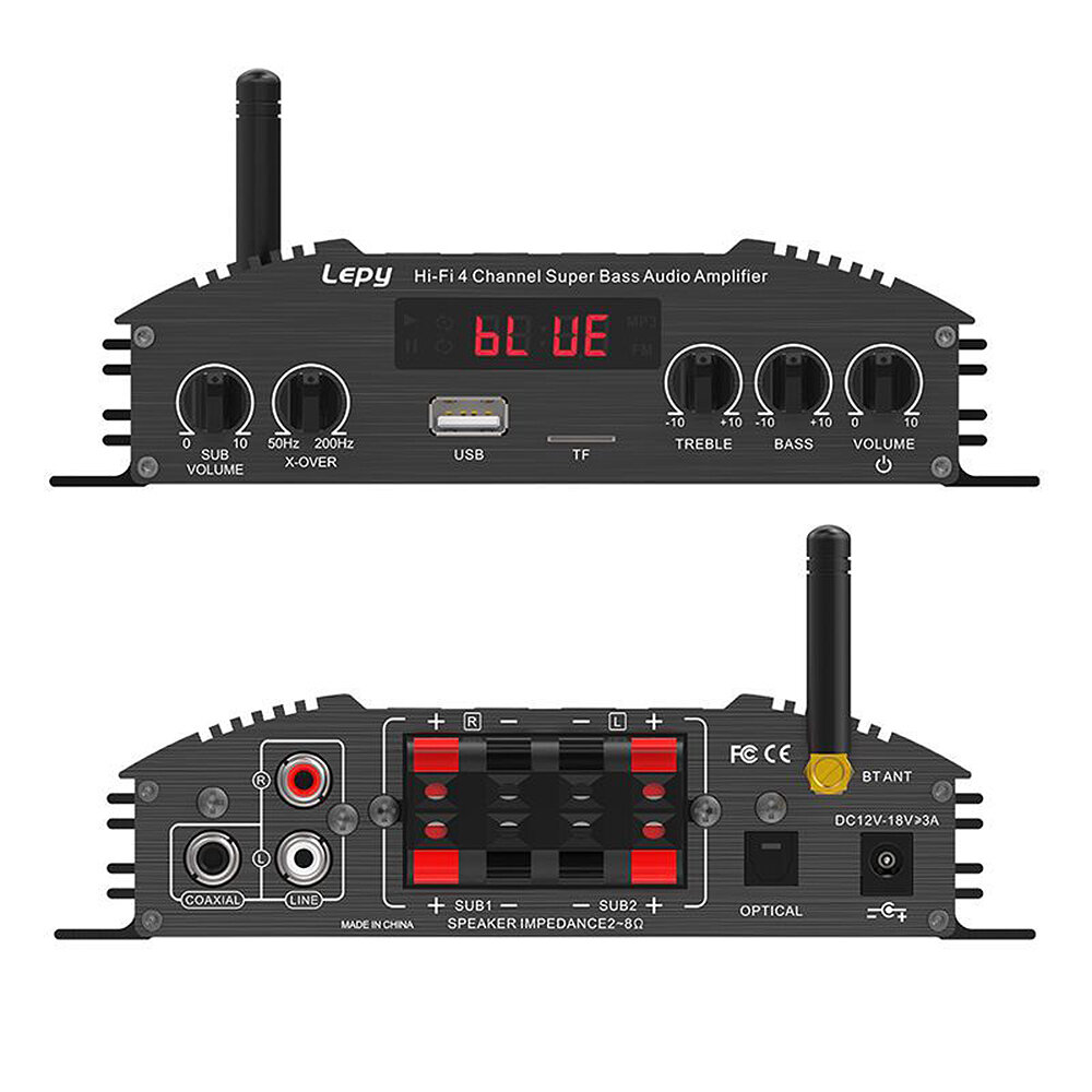 LEPY X4 蓝牙5.0数字高保真功放 （60W×4声道 2.1立体声双低音炮 家用/车载音频放大器）