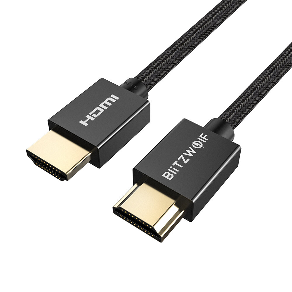 BlitzWolf BW-HDC1 高清多媒体接口线 4K@60Hz 3D支持 18Gbps带宽 兼容PC/电视 1米/1.8米可选