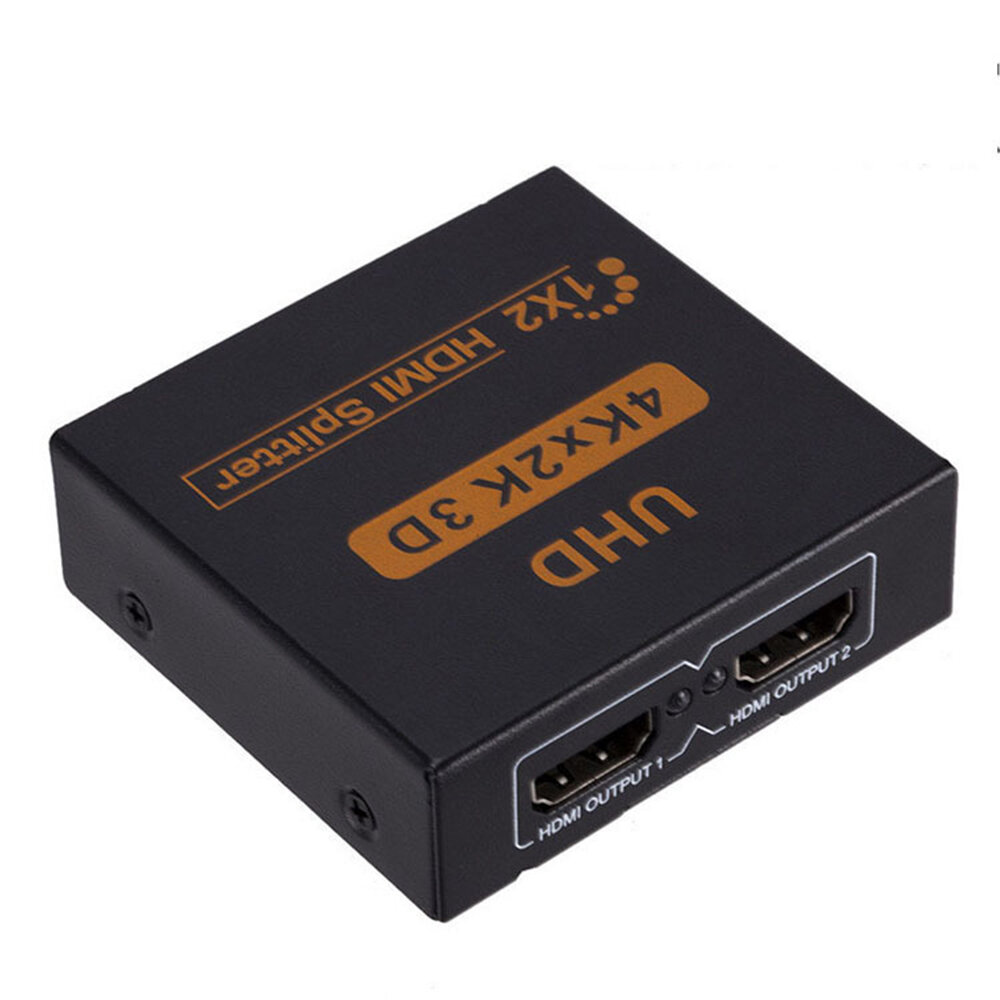 4K 3D HDMI一进二出分屏器 高清视频切换器 适用PC/DVD/电视盒子