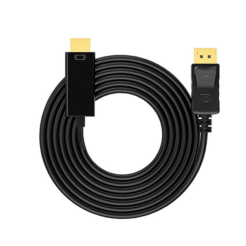 1.8米 DisplayPort转HDMI兼容线 4K×2K高清转换线 适用笔记本电脑连接投影仪支持货到付款