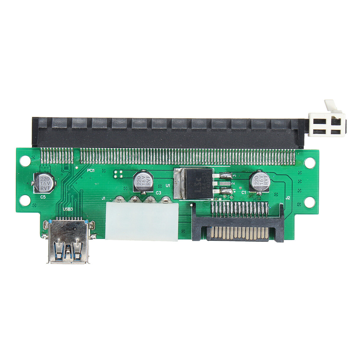 PCI-E延长卡适配器 PCI Express 1X转16X扩展卡 挖矿专用 60厘米USB3.0线 需6Pin供电