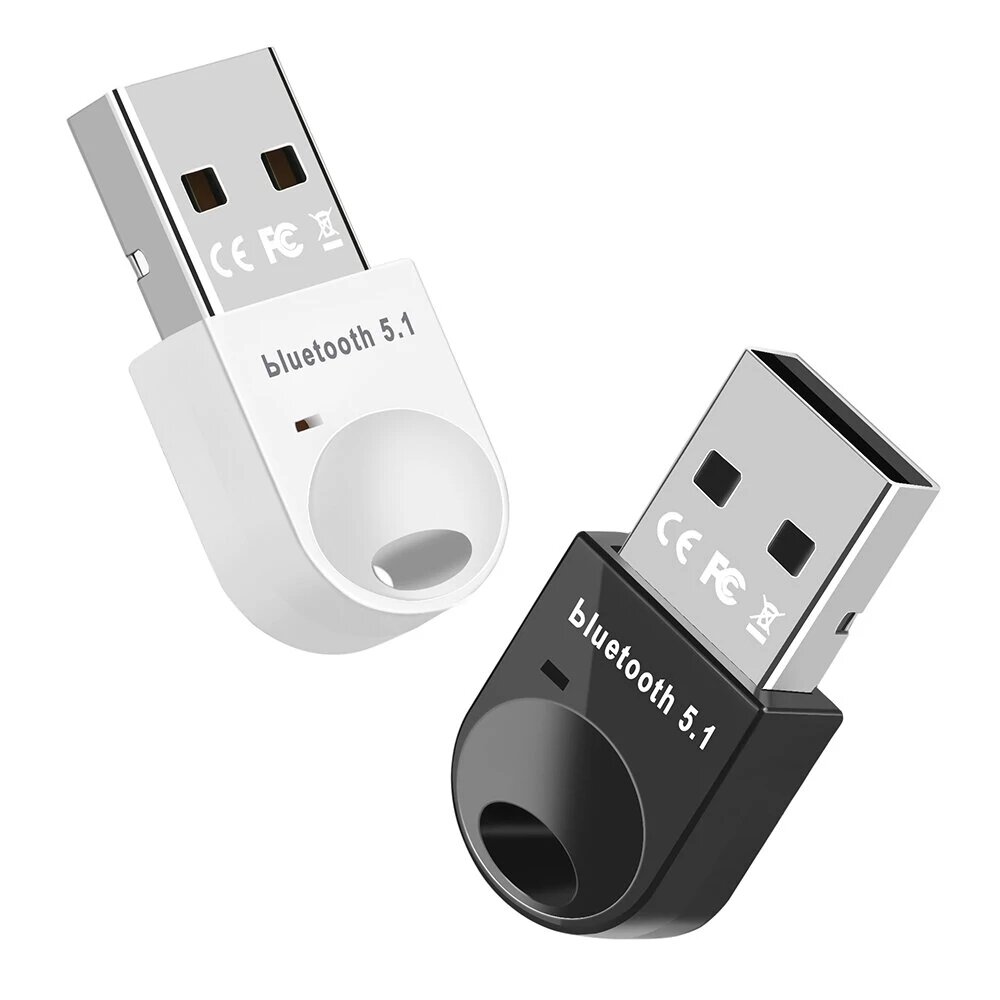 USB 蓝牙 5.1 适配器（迷你无线蓝牙加密狗）音频收发器（支持 Win8.1/10/11/win7 系统）