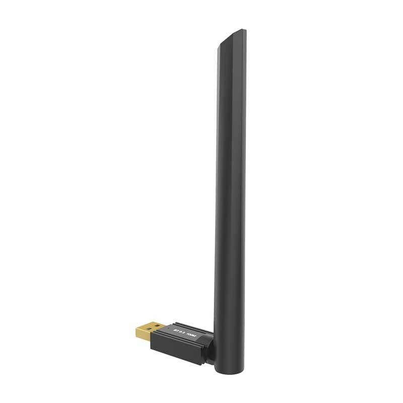 无线蓝牙 5.3 USB 适配器（100 米长距离蓝牙收发器）免驱动 适用于 PC / 电脑 / 笔记本（带 4dBi 天线）