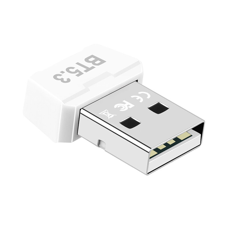 USB 蓝牙 5.3 适配器（无线蓝牙接收加密狗）高速发射器 迷你蓝牙 USB 适配器（适用于 PC / 笔记本）