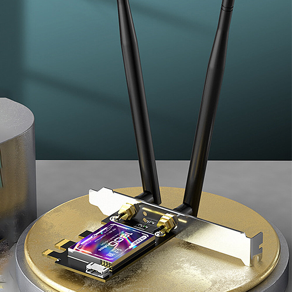 EDUP WiFi6 无线网卡（双频 2.4G/5G/AX1800 / 蓝牙 5.2 兼容）适用 PC / 电脑 支持货到付款（COD）