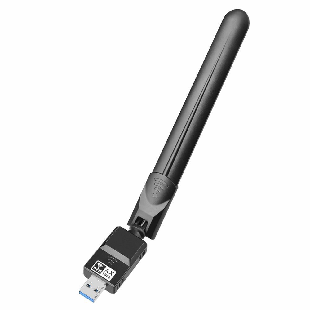 AX1812 WiFi 6 无线网卡（1800Mbps 双频 2.4G/5GHz）USB3.0 Wi-Fi Dongle（6dBi 天线）支持 Win 10/11 系统 支持货到付款（COD）