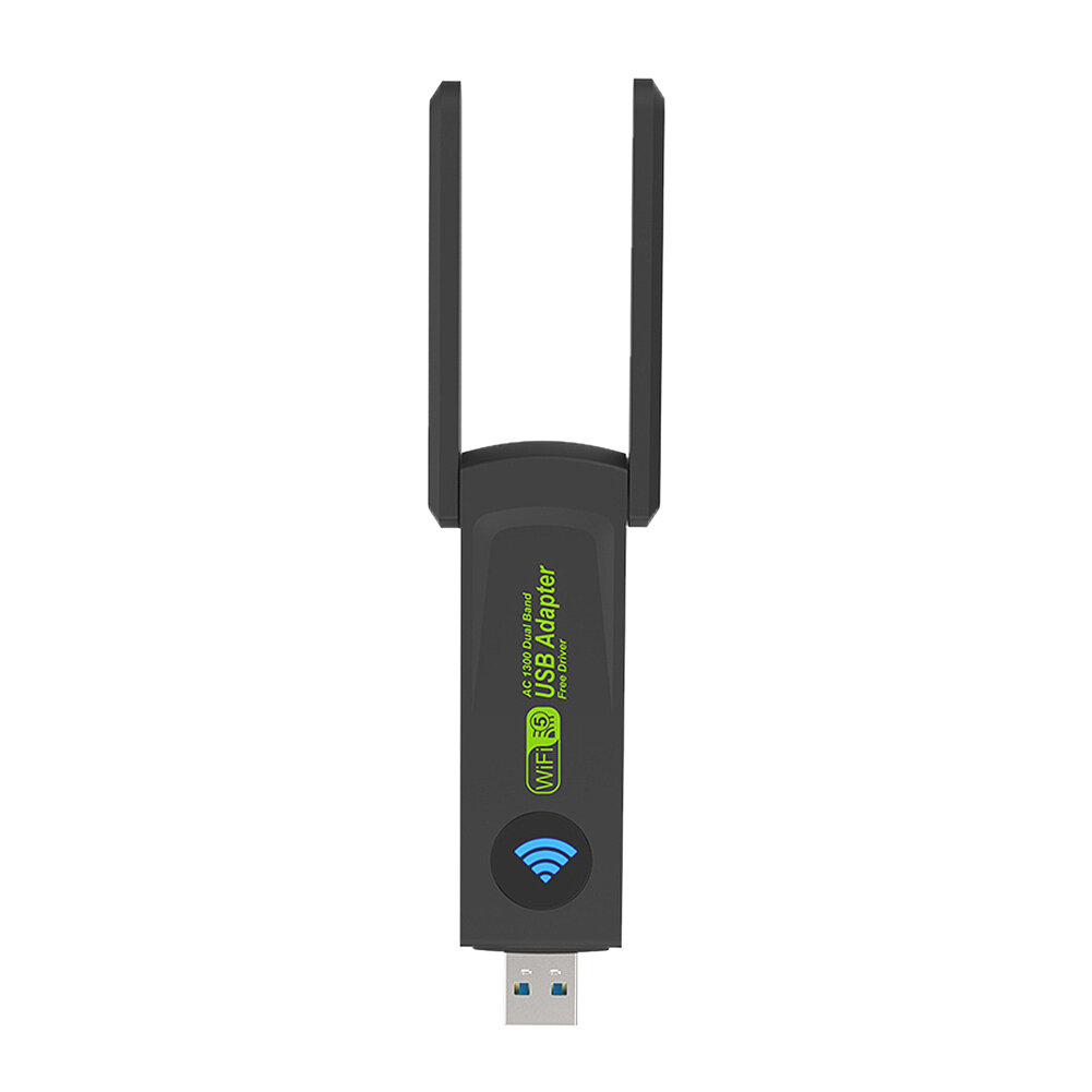 1300M USB3.0 双频 WiFi 适配器（2.4G/5GHz）无线网卡接收器 适用 PC / 台式机 / 笔记本 支持货到付款（COD）