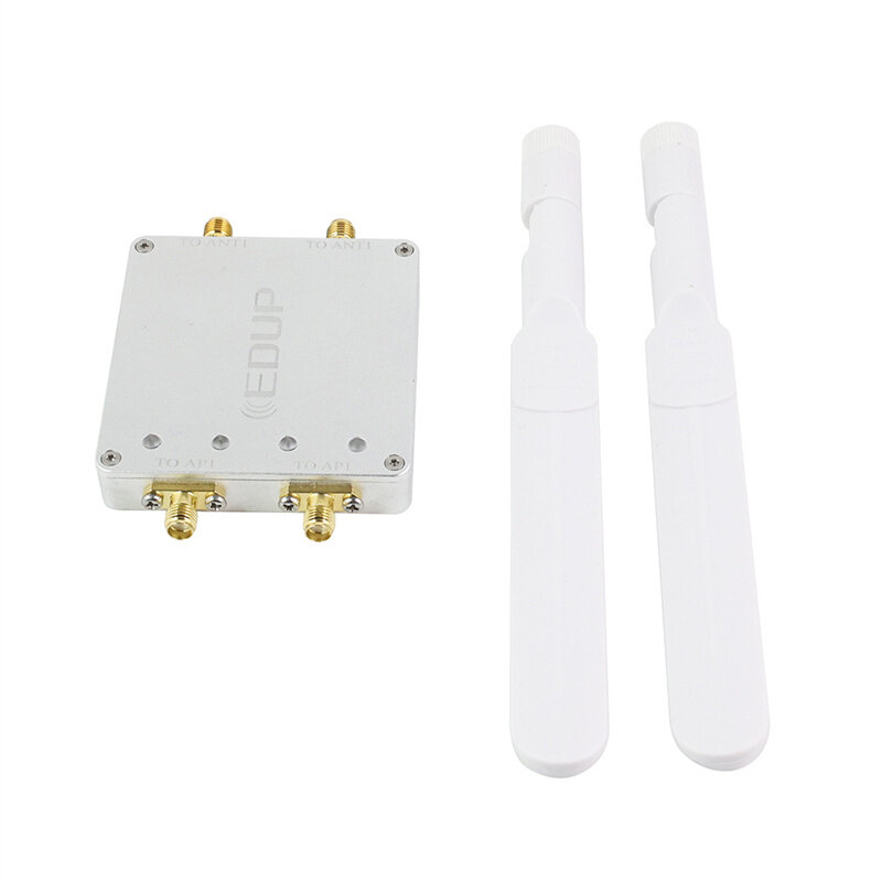 EDUP WiFi 信号放大器（2.4G/5.8G 双频 / 4W 高功率）长距离信号增强器（带双天线）无人机专用 支持货到付款（COD）