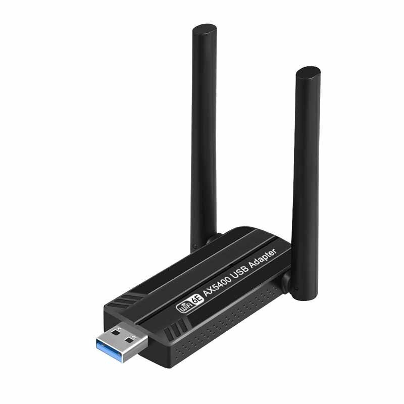 AX3008 5400Mbps WiFi6E 无线网卡 USB3.0 三频 WiFi 适配器（2.4G/5G/6G）免驱动 WiFi 接收器 Dongle 支持 Windows 10/11 系统 支持货到付款（COD）