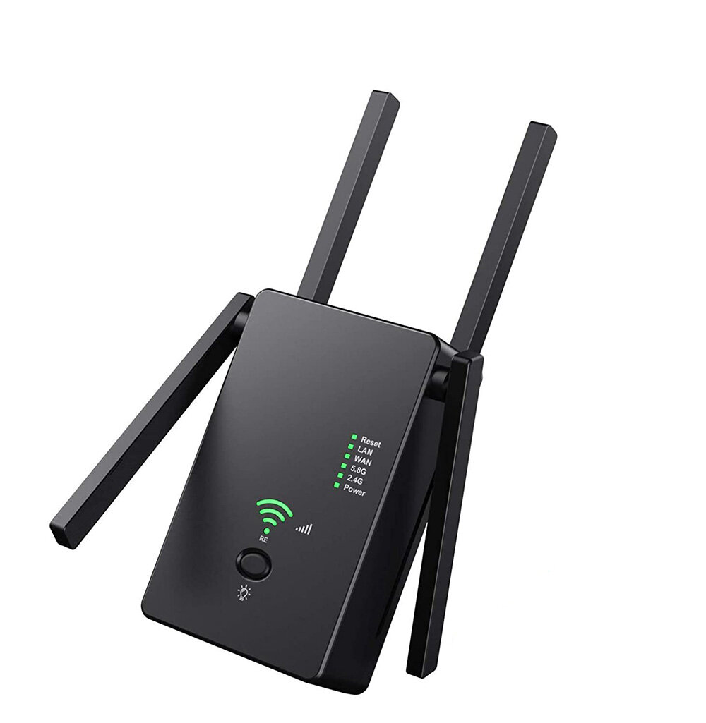 1200M 双频无线 AP 中继器（2.4GHz/5.8GHz）路由器信号扩展器（WiFi 放大器 / 信号增强器） 支持货到付款（COD）