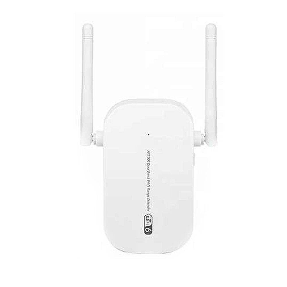 KuWfi AX1801U WiFi6 中继器（2.4G/5.8G 双频 / 1800Mbps 高速无线路由信号扩展增强器）带 2 根天线 支持货到付款（COD）