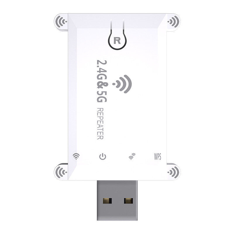 1200M 双频 WiFi 信号放大器（2.4G/5G）无线中继器 适用手机 / 电脑 / 电视盒 支持货到付款（COD）