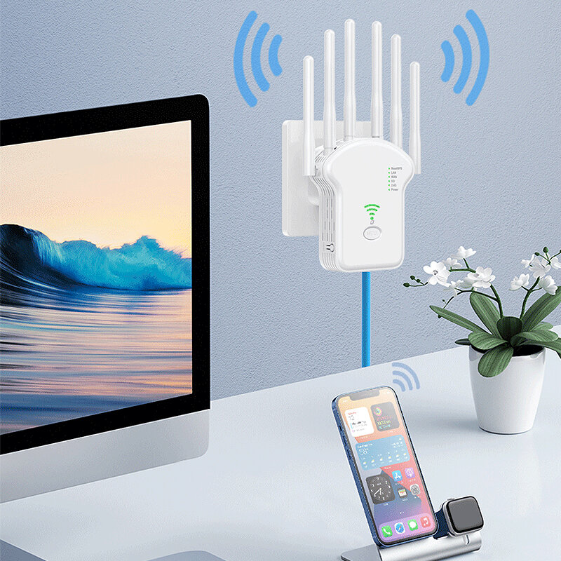 U13 300Mbps 单频无线 WiFi 中继适配器（2.4G 长距离扩展 / 5G 信号放大器） 支持货到付款（COD）